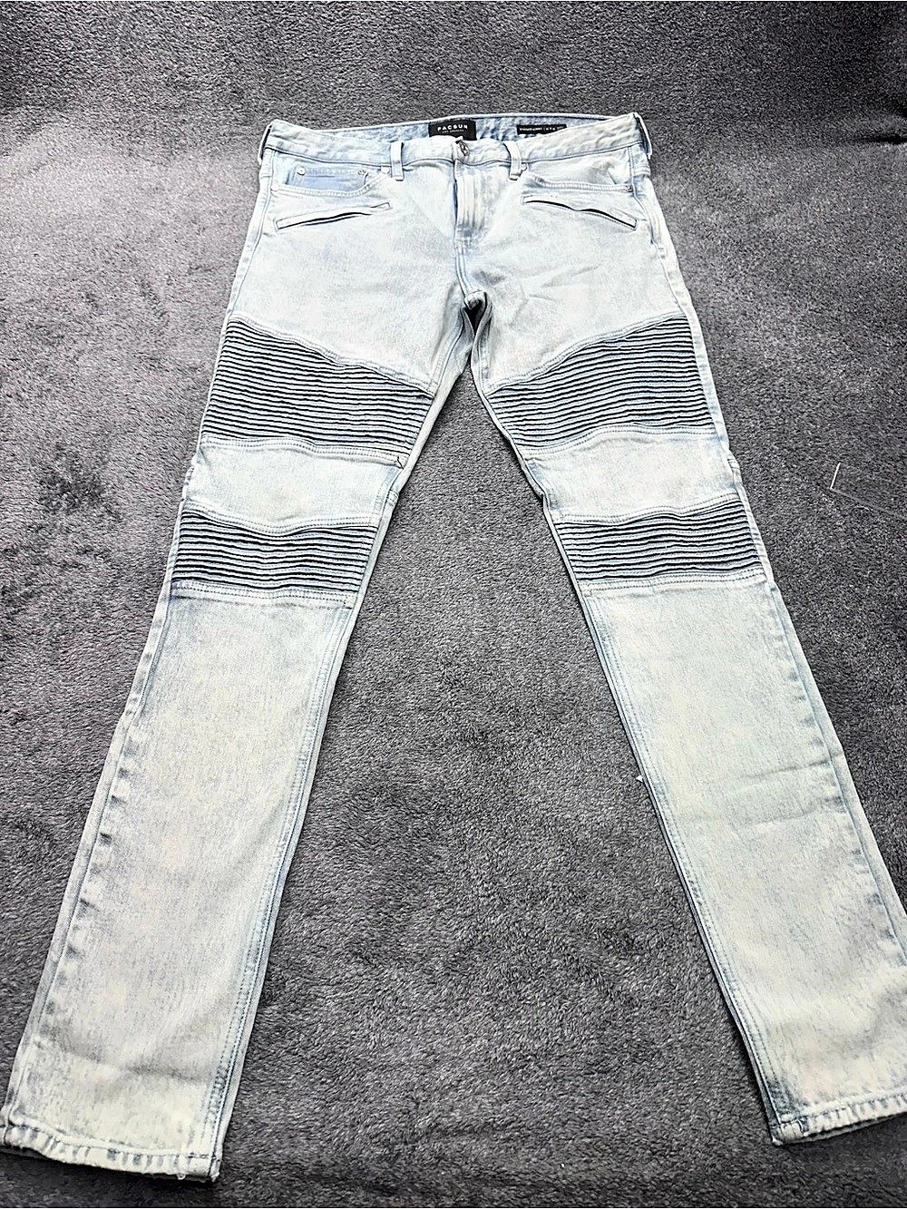 Pacsun Stacked Skinny Biker Jeans Men's Blue Waist 32 x 32